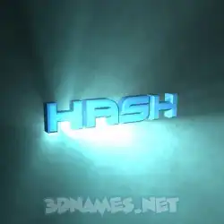 hash in Light Shine style - 3D name wallpaper