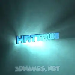 hattawe in Light Shine style - 3D name wallpaper