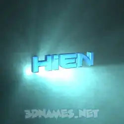 hien in Light Shine style - 3D name wallpaper