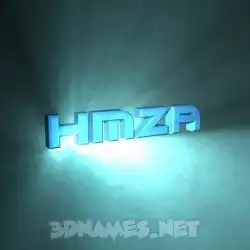 hmza in Light Shine style - 3D name wallpaper