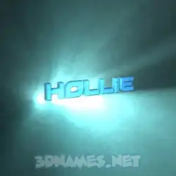 hollie in Light Shine style - 3D name wallpaper