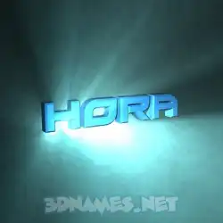 hora in Light Shine style - 3D name wallpaper