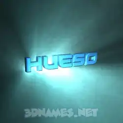hueso in Light Shine style - 3D name wallpaper