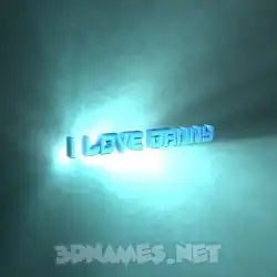i love danny in Light Shine style - 3D name wallpaper