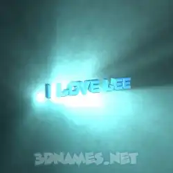 i love lee in Light Shine style - 3D name wallpaper