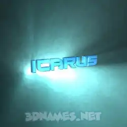 icarus in Light Shine style - 3D name wallpaper
