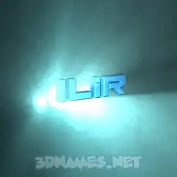 ilir in Light Shine style - 3D name wallpaper