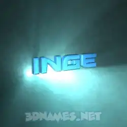 inge in Light Shine style - 3D name wallpaper
