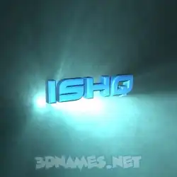 ishq in Light Shine style - 3D name wallpaper