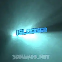 isloodien in Light Shine style - 3D name wallpaper