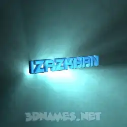 izazkhan in Light Shine style - 3D name wallpaper