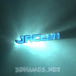 jaclyn in Light Shine style - 3D name wallpaper