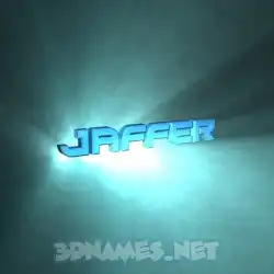 jaffer in Light Shine style - 3D name wallpaper