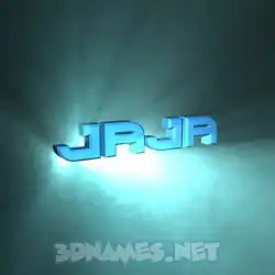jaja in Light Shine style - 3D name wallpaper