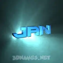 jan in Light Shine style - 3D name wallpaper