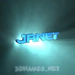 janet in Light Shine style - 3D name wallpaper