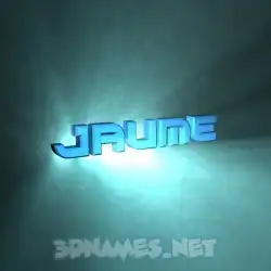 jaume in Light Shine style - 3D name wallpaper