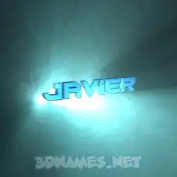 javier in Light Shine style - 3D name wallpaper