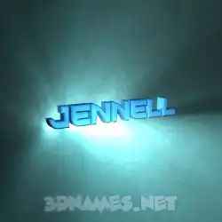 jennell in Light Shine style - 3D name wallpaper