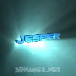 jesper in Light Shine style - 3D name wallpaper