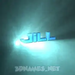 jill in Light Shine style - 3D name wallpaper