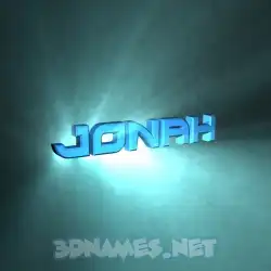 jonah in Light Shine style - 3D name wallpaper