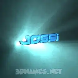 jossi in Light Shine style - 3D name wallpaper