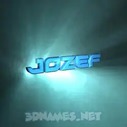 jozef in Light Shine style - 3D name wallpaper