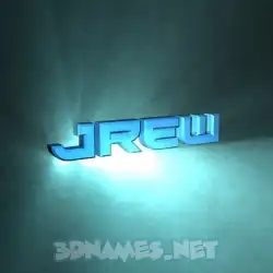 jrew in Light Shine style - 3D name wallpaper