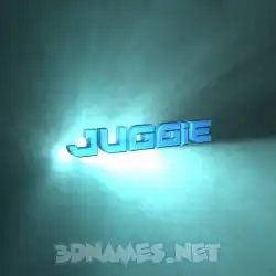 juggie in Light Shine style - 3D name wallpaper