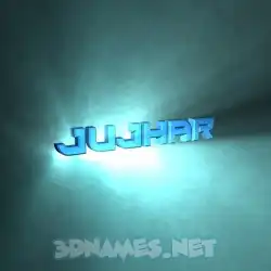 jujhar in Light Shine style - 3D name wallpaper