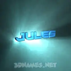 jules in Light Shine style - 3D name wallpaper