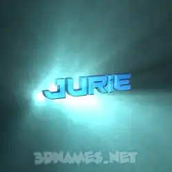 jurie in Light Shine style - 3D name wallpaper