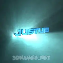 justus in Light Shine style - 3D name wallpaper