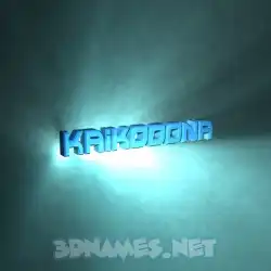 kaikooona in Light Shine style - 3D name wallpaper