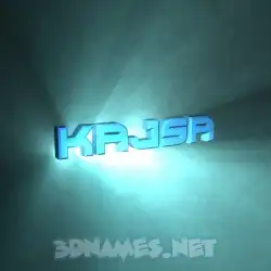 kajsa in Light Shine style - 3D name wallpaper