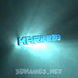 karinna in Light Shine style - 3D name wallpaper