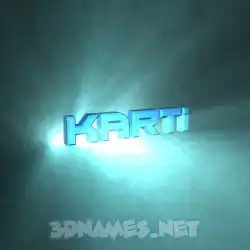karti in Light Shine style - 3D name wallpaper