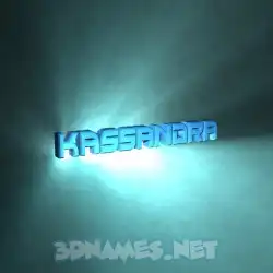 kassandra in Light Shine style - 3D name wallpaper