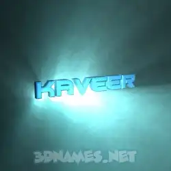 kaveer in Light Shine style - 3D name wallpaper