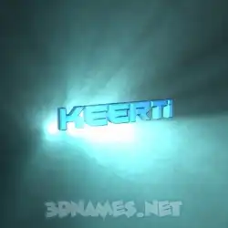 keerti in Light Shine style - 3D name wallpaper