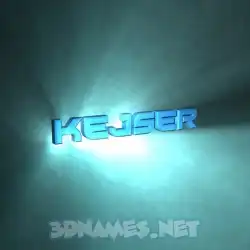 kejser in Light Shine style - 3D name wallpaper