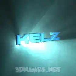 kelz in Light Shine style - 3D name wallpaper