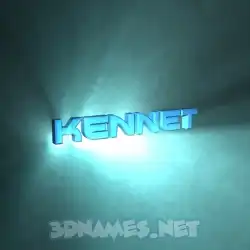 kennet in Light Shine style - 3D name wallpaper