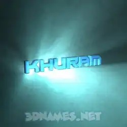 khuram in Light Shine style - 3D name wallpaper