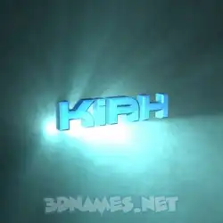 kiah in Light Shine style - 3D name wallpaper