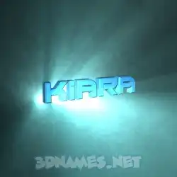 kiara in Light Shine style - 3D name wallpaper