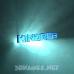 kindred in Light Shine style - 3D name wallpaper