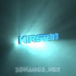 kirstyn in Light Shine style - 3D name wallpaper