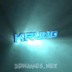 kruno in Light Shine style - 3D name wallpaper